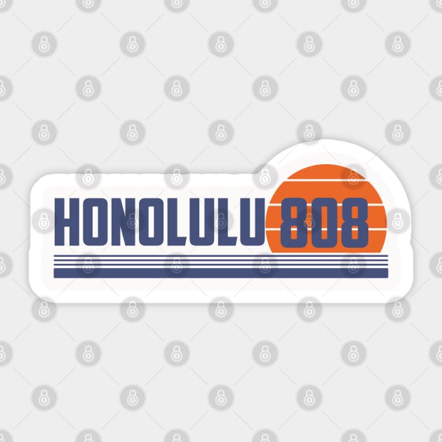 808 Honolulu Hawaii Area Code Sticker by Eureka Shirts